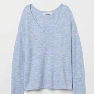 H&M Soft Blue V-Neck Sweater
